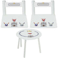 Boy's White Table Chair Set - Medieval Castle - MyBambino.com