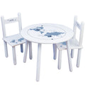 Boy's White Table Chair Set - World Map - MyBambino.com
