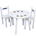 Children's White Table Chair Set - Football - MyBambino.com