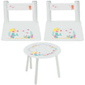 White Table Chair Set - Blonde Mermaid - MyBambino.com