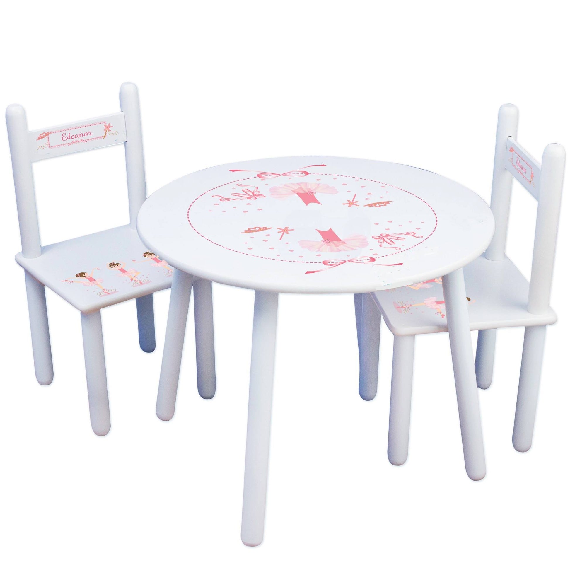 White Table Chair Set - Brunette Ballerina - MyBambino.com
