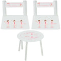 White Table Chair Set - Brunette Ballerina - MyBambino.com