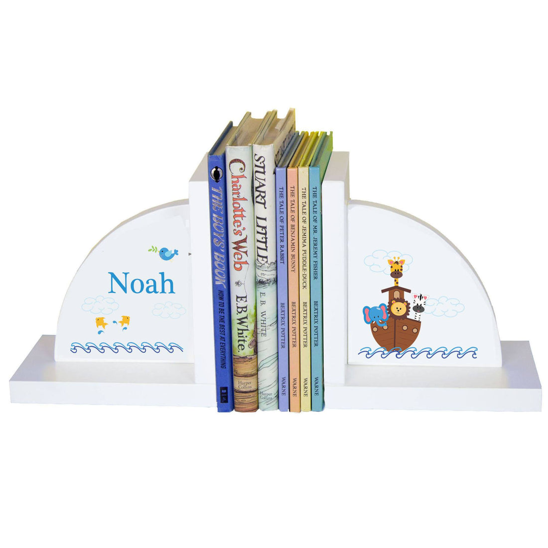 White Bookends - Noah's Ark - MyBambino.com