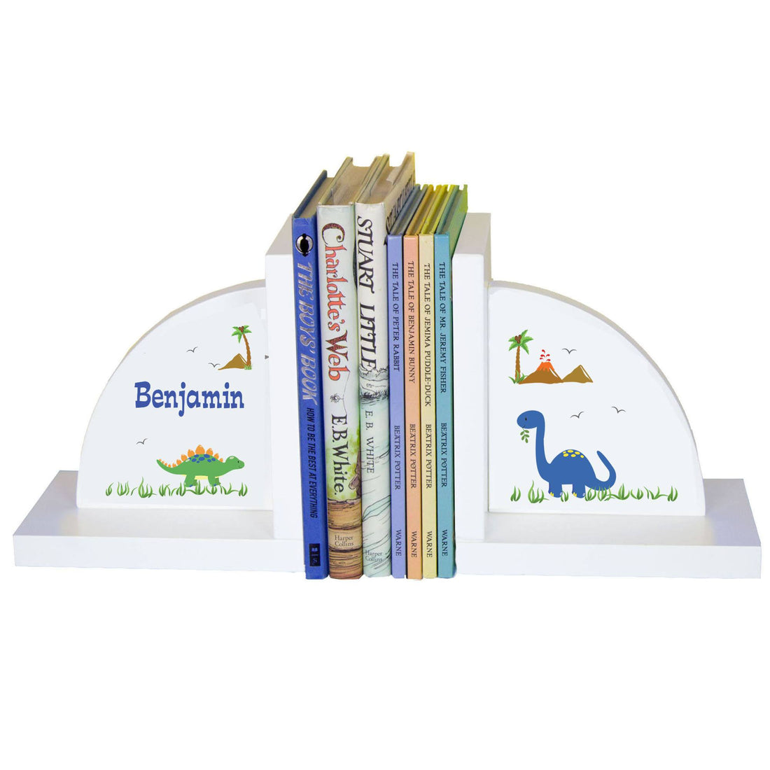 White Bookends - Dinosaur - MyBambino.com