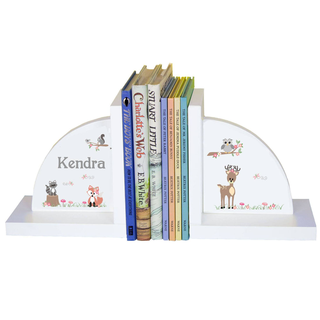 White Bookends - Gray Woodland - MyBambino.com