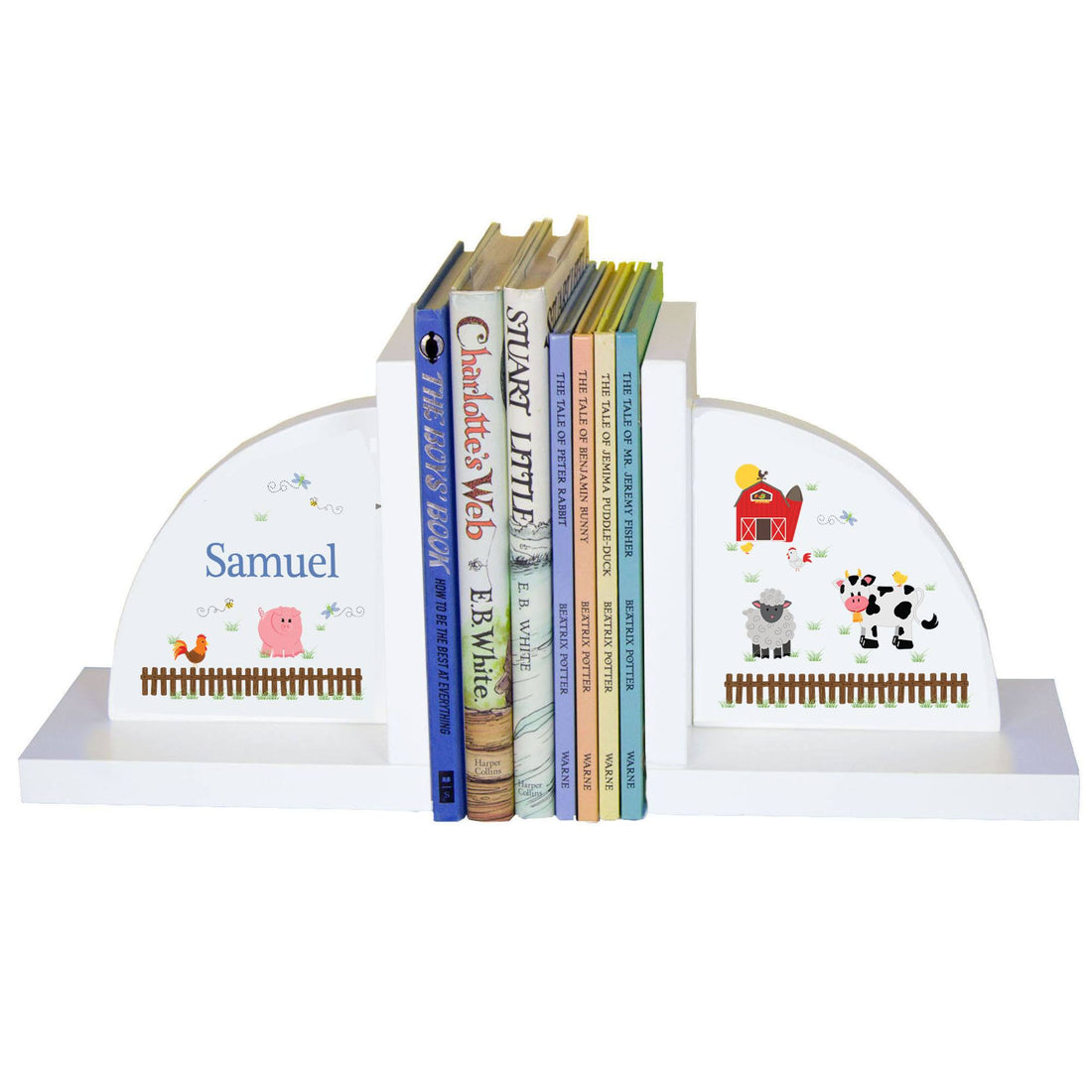 White Bookends - Barnyard - MyBambino.com