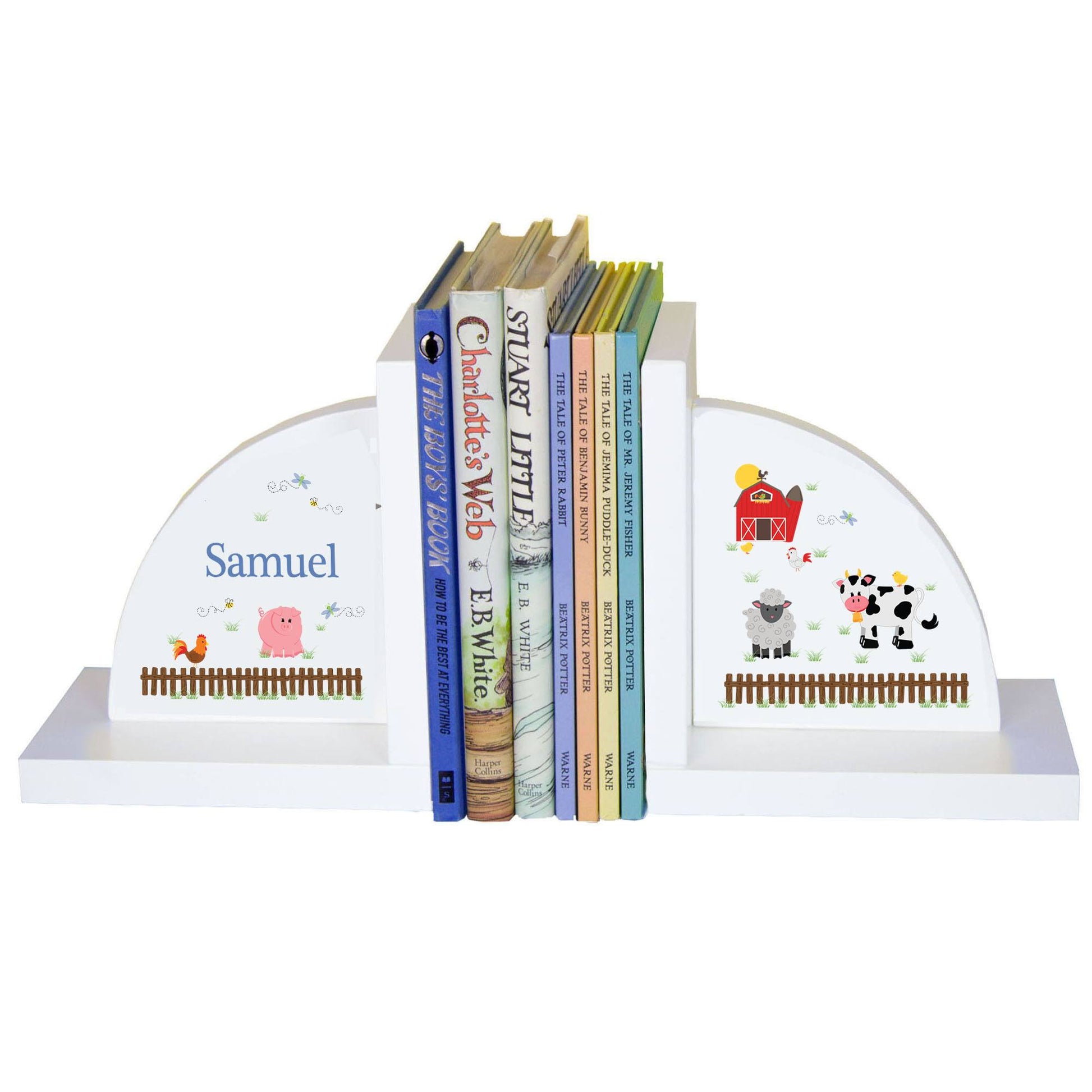 White Bookends - Barnyard - MyBambino.com