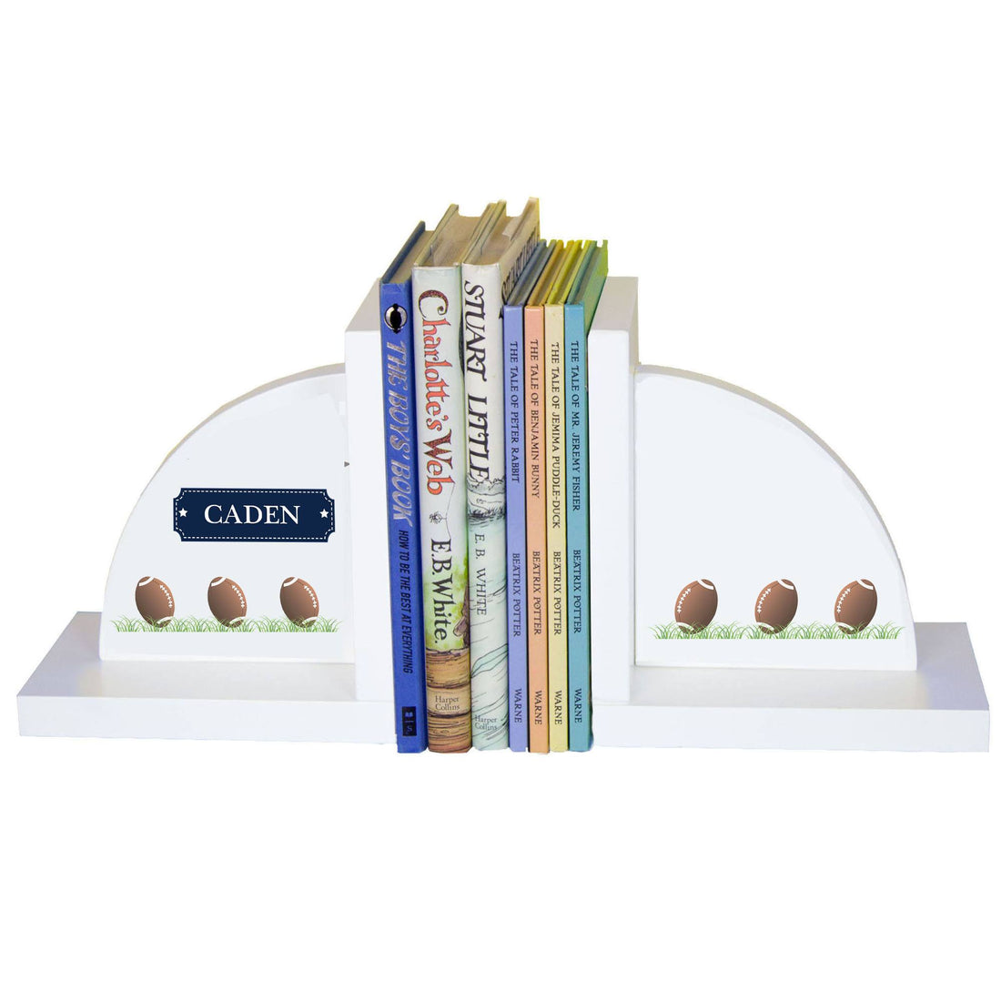 White Bookends - Football - MyBambino.com