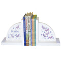 White Bookends - Lavender Butterflies - MyBambino.com