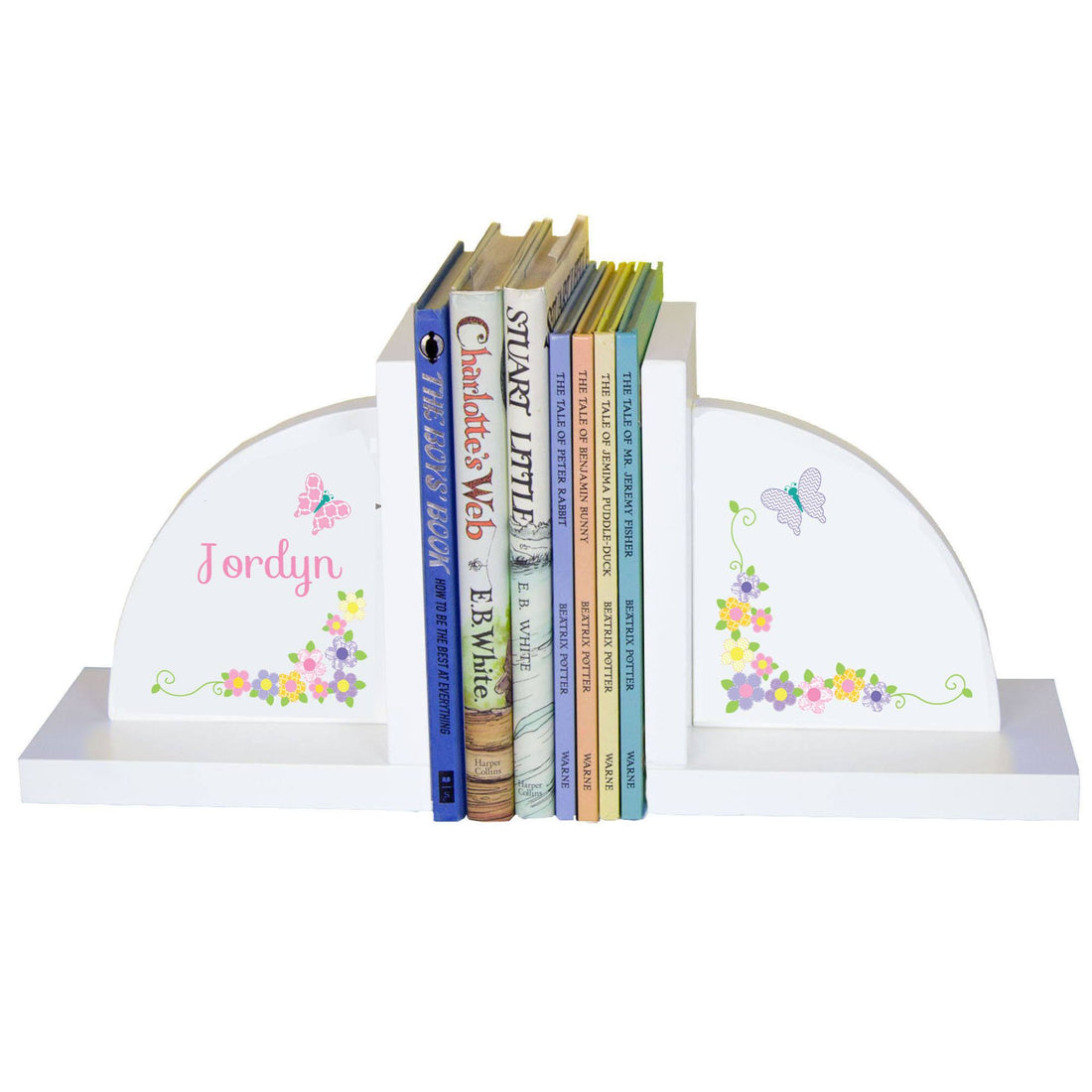 White Bookends - Pastel Butterfly Garland - MyBambino.com