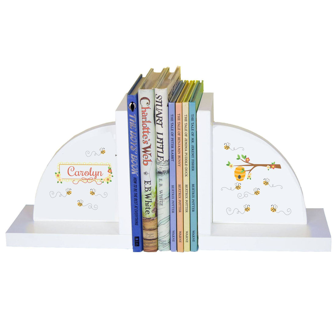 White Bookends - Honey Bees - MyBambino.com