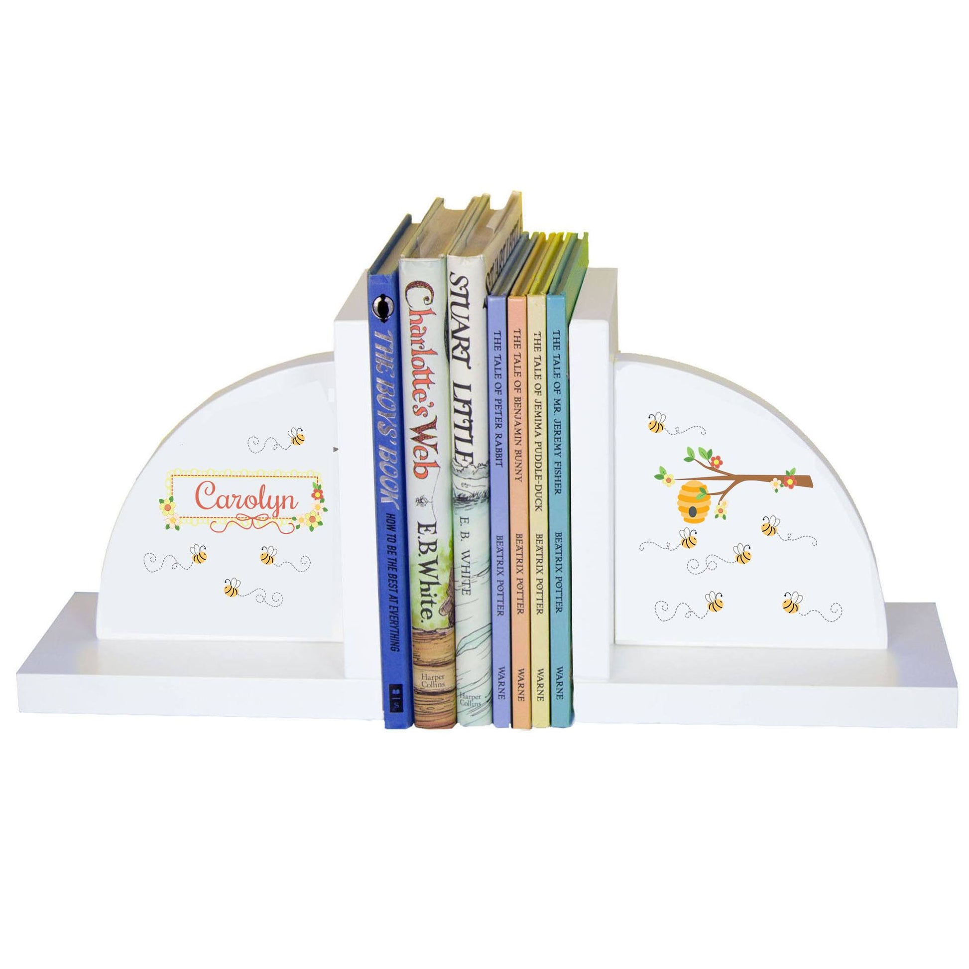 White Bookends - Honey Bees - MyBambino.com