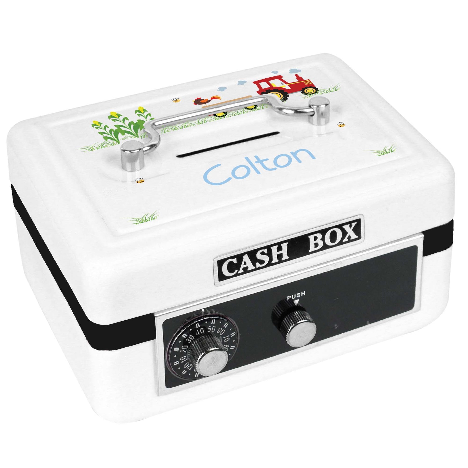 White Cash Box - Red Tractor - MyBambino.com