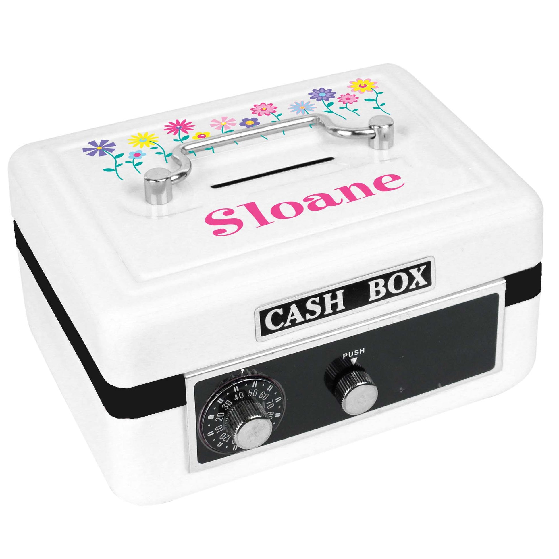 White Cash Box - Stemmed Flowers - MyBambino.com