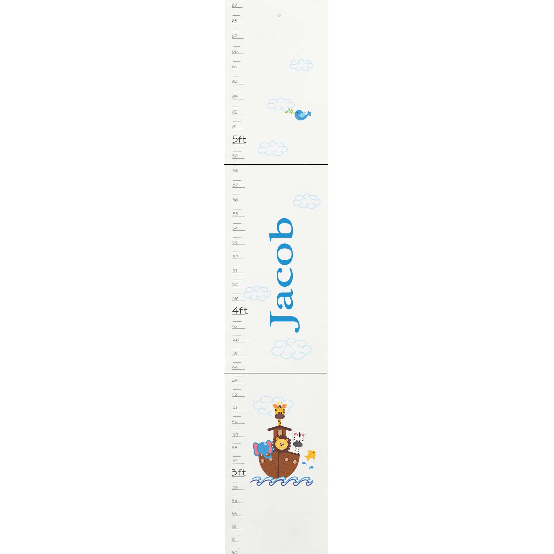 White Noah's Ark Growth Chart - MyBambino.com