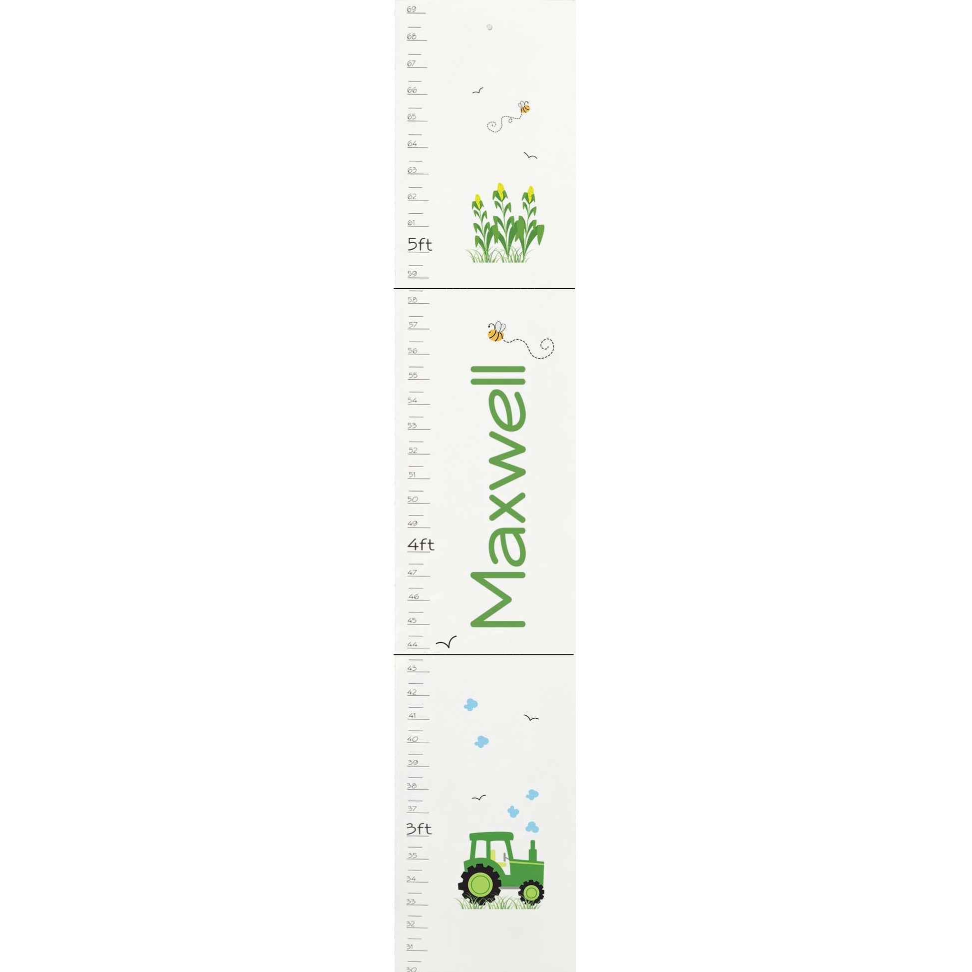 Red Tractor White Growth Chart - MyBambino.com