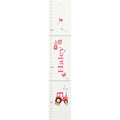 Pink Tractor White Growth Chart - MyBambino.com