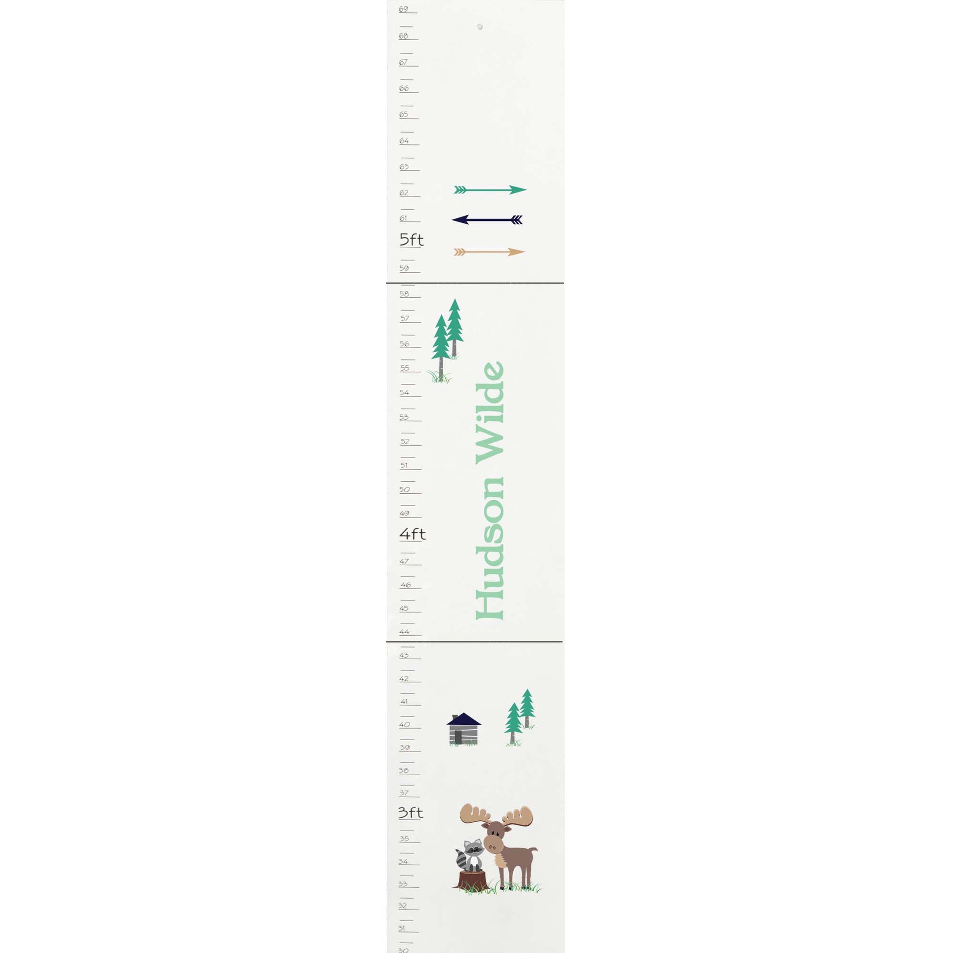 White Woodland Gray Growth Chart - MyBambino.com