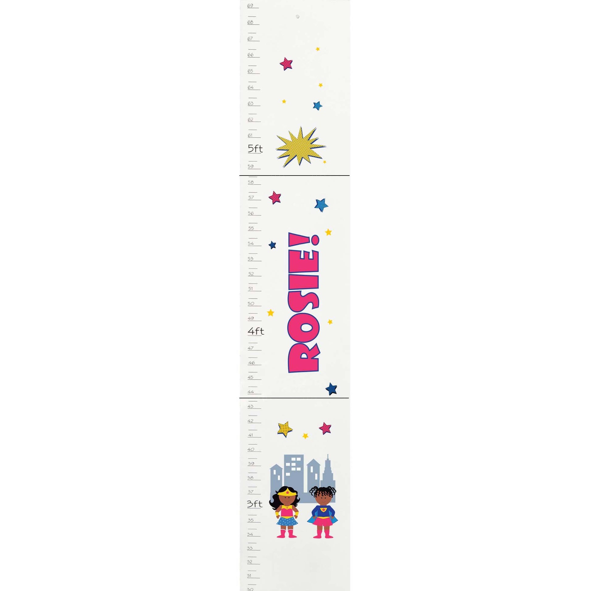 African American Superhero Girl Growth Chart - MyBambino.com