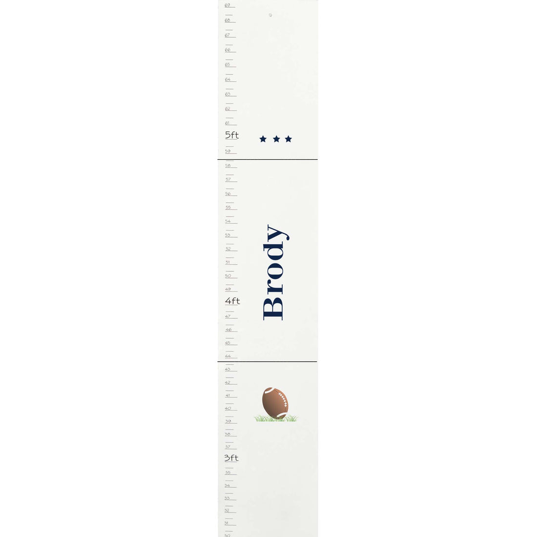 White Football Growth Chart - MyBambino.com