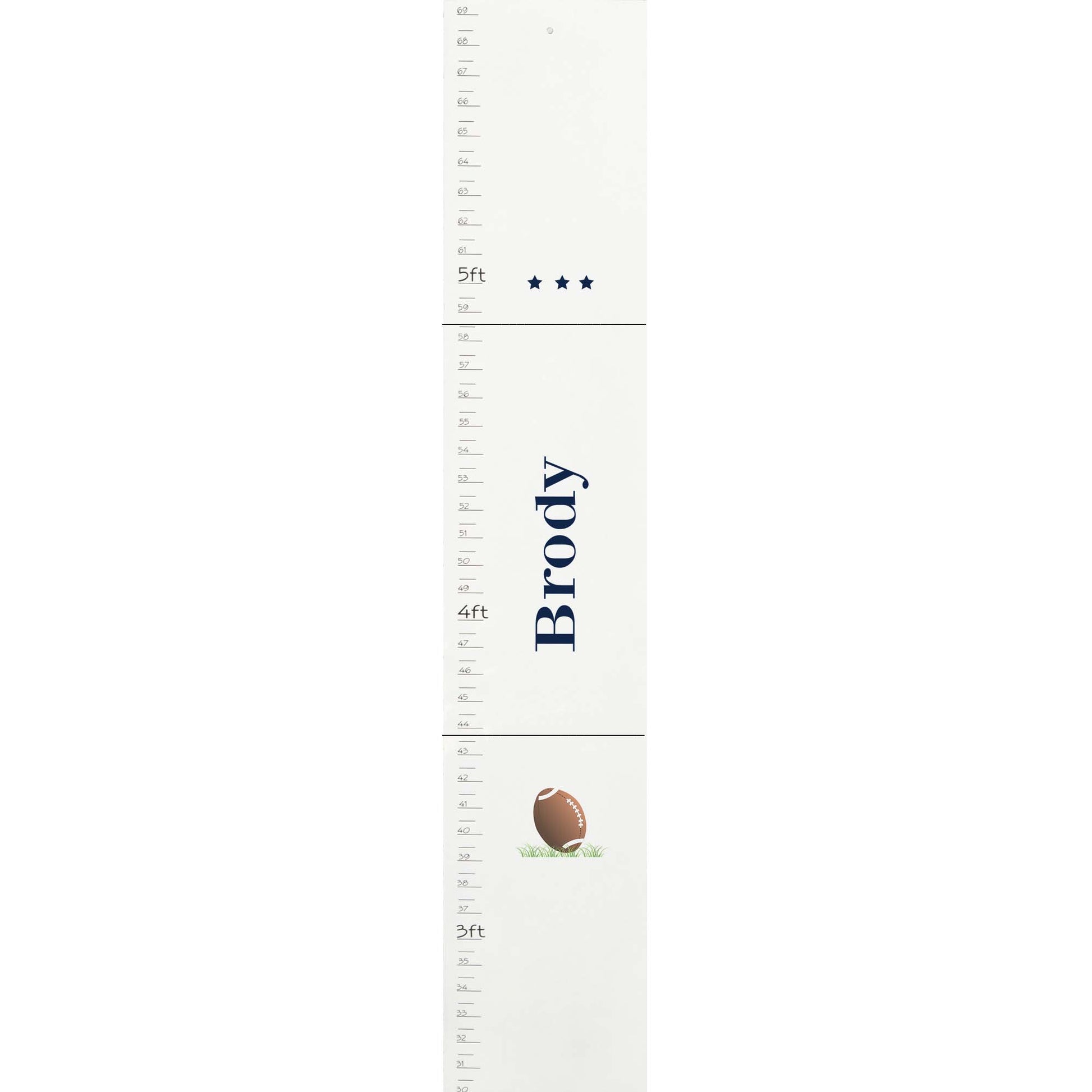 White Baseball Growth Chart - MyBambino.com