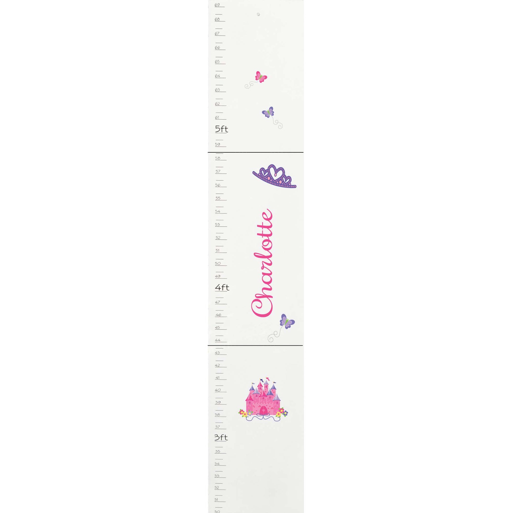 Princess Castle Pink White Growth Chart - MyBambino.com
