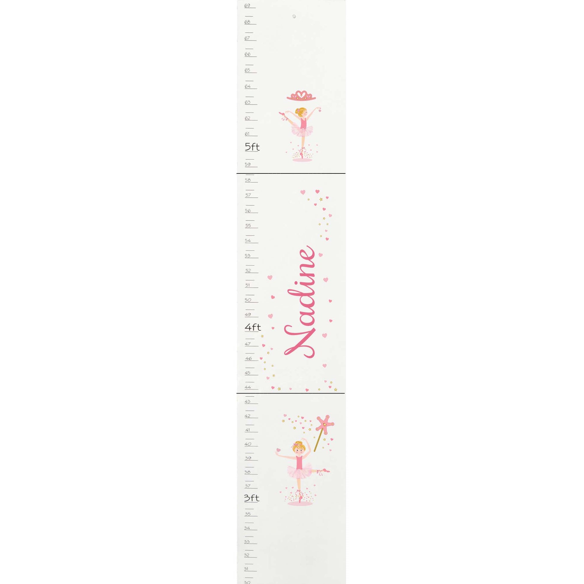 African American Ballerina White Growth Chart - MyBambino.com