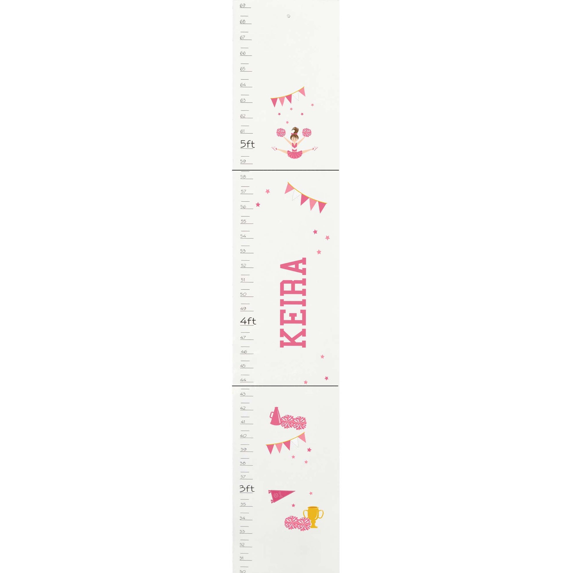 Cheerleader White Growth Chart - MyBambino.com