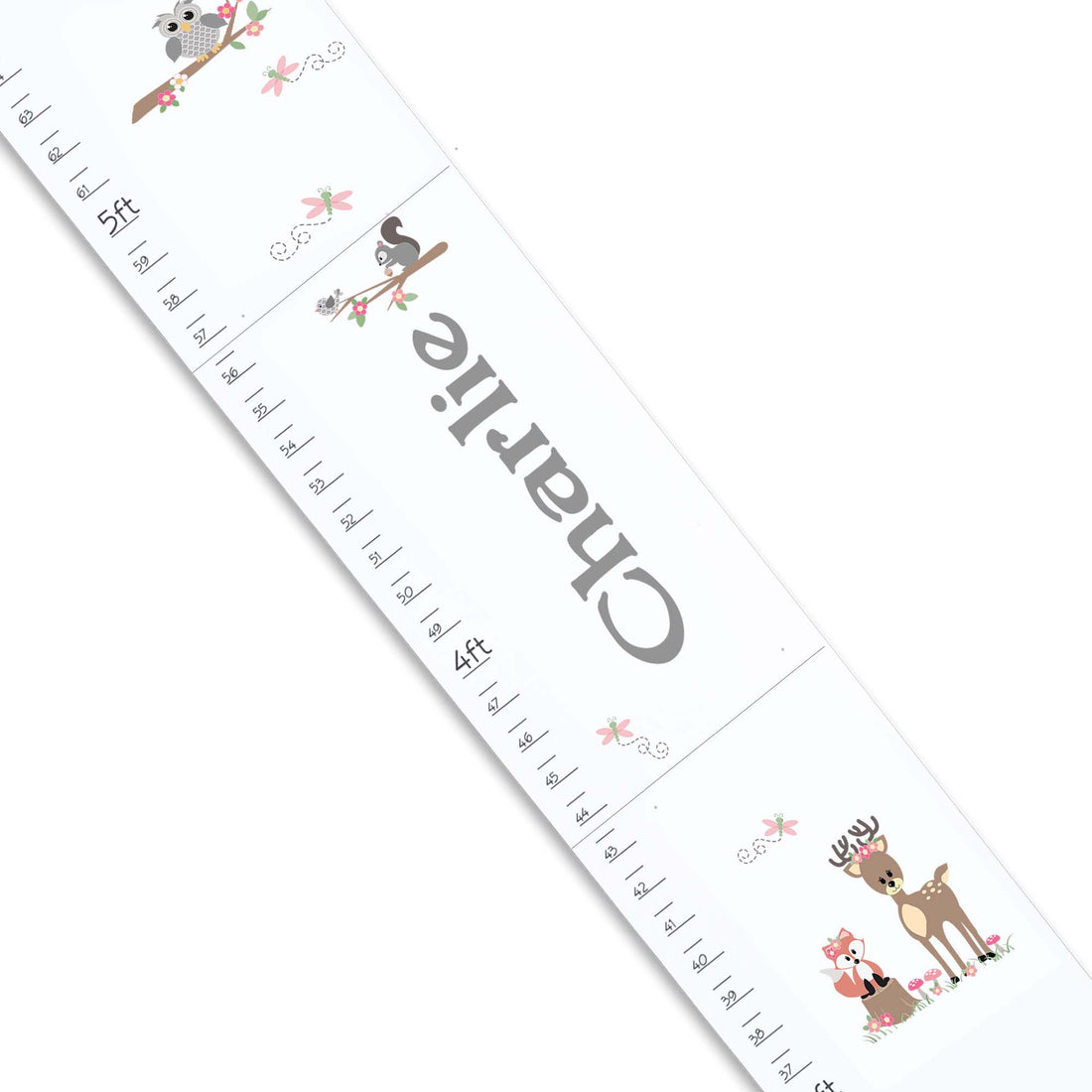 White Woodland Gray Growth Chart - MyBambino.com