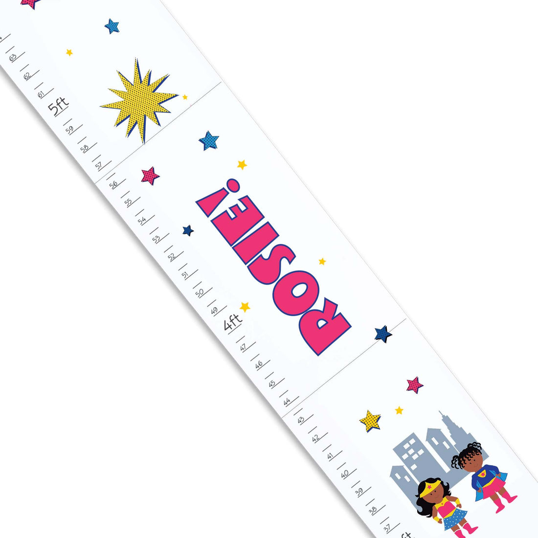 African American Superhero Girl Growth Chart - MyBambino.com