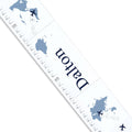 Blue World Map White Growth Chart - MyBambino.com