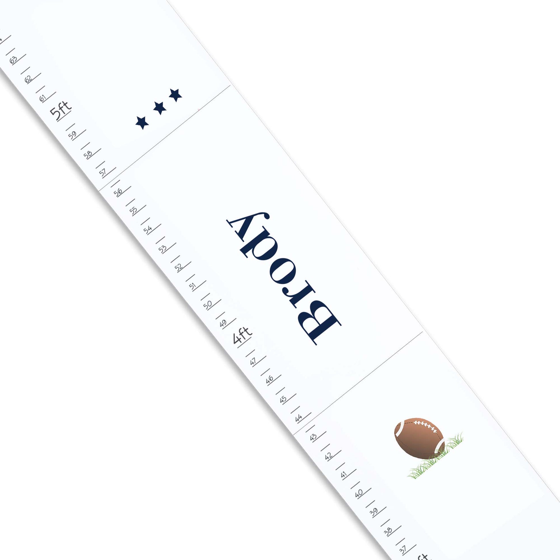 White Football Growth Chart - MyBambino.com