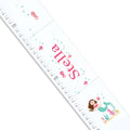 Brunette Mermaid White Growth Chart - MyBambino.com
