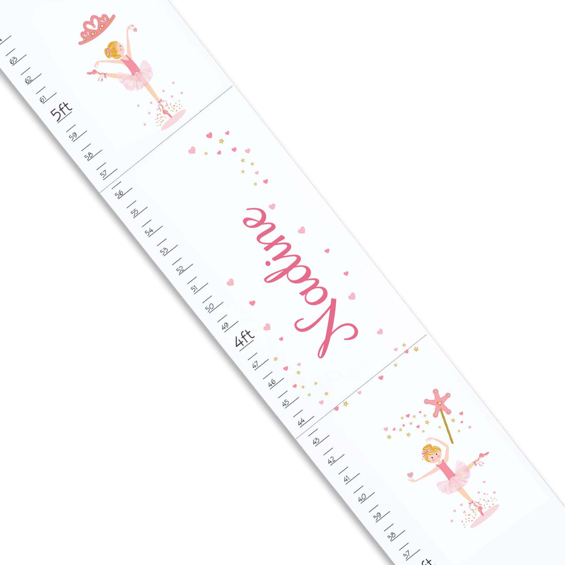 Blonde Ballerina White Growth Chart - MyBambino.com