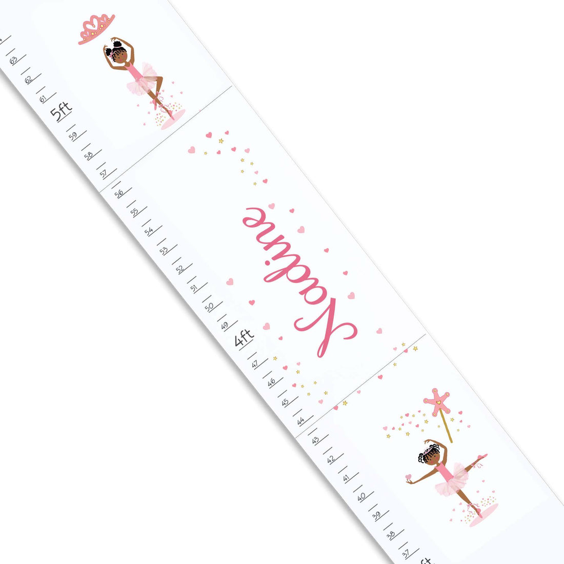 African American Ballerina White Growth Chart - MyBambino.com
