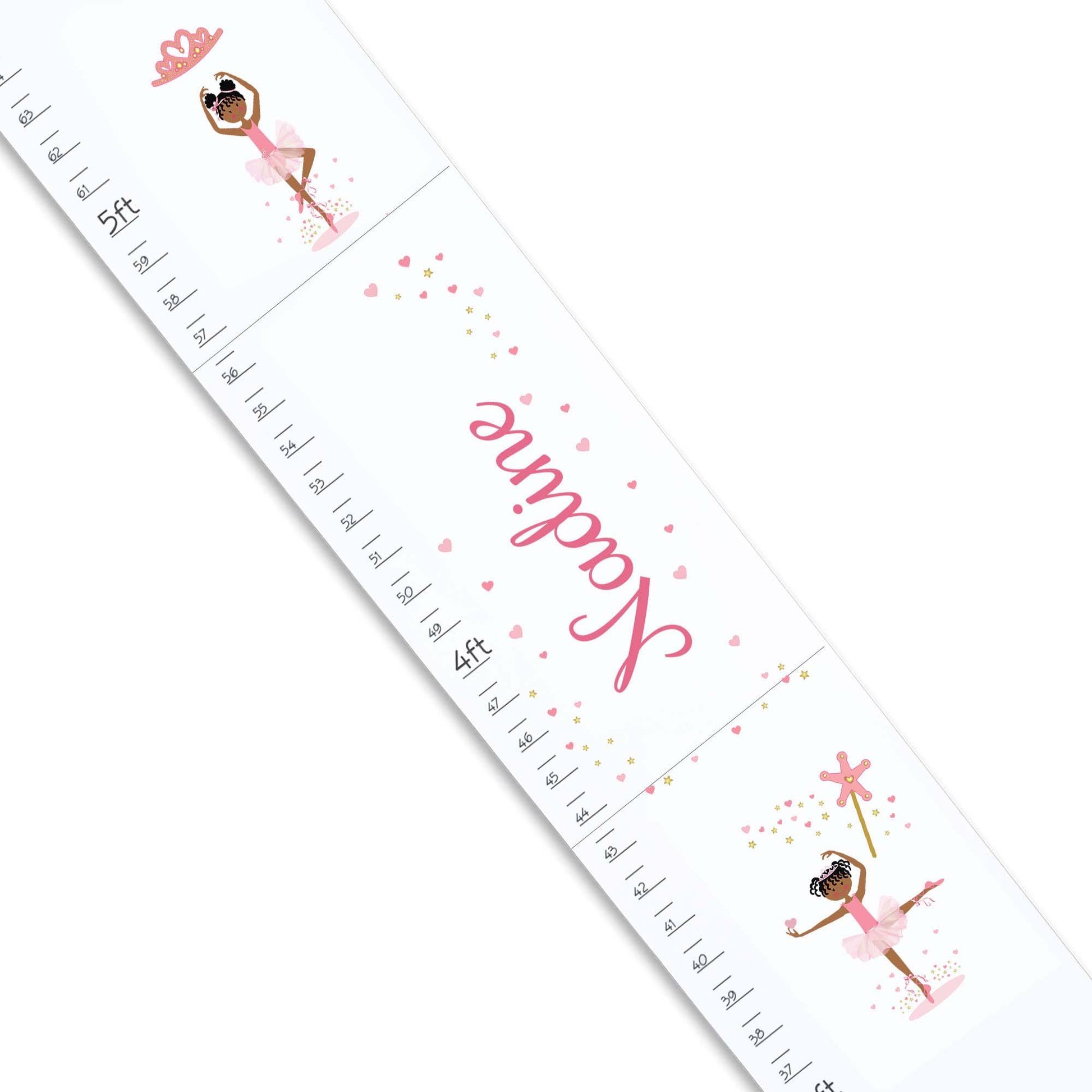 African American Ballerina White Growth Chart - MyBambino.com