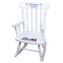 Sports White Personalized Wooden ,rocking chairs