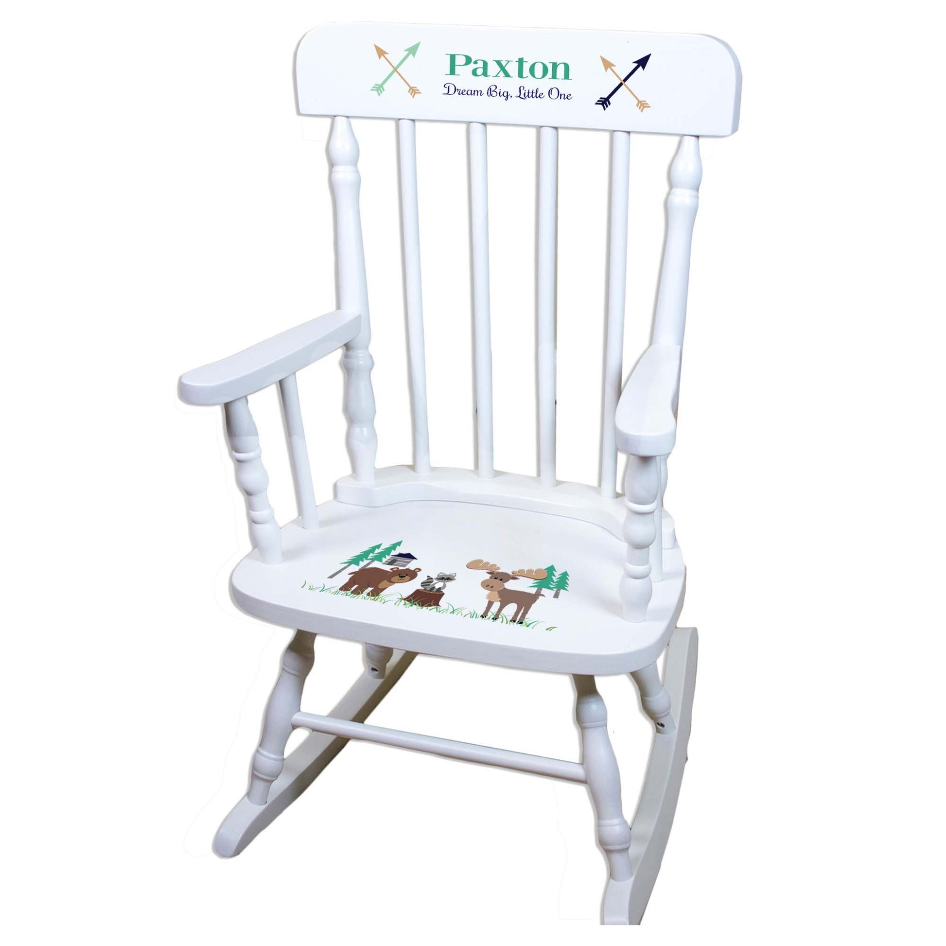 North Woodland White Spindle Rocking Chair - MyBambino.com