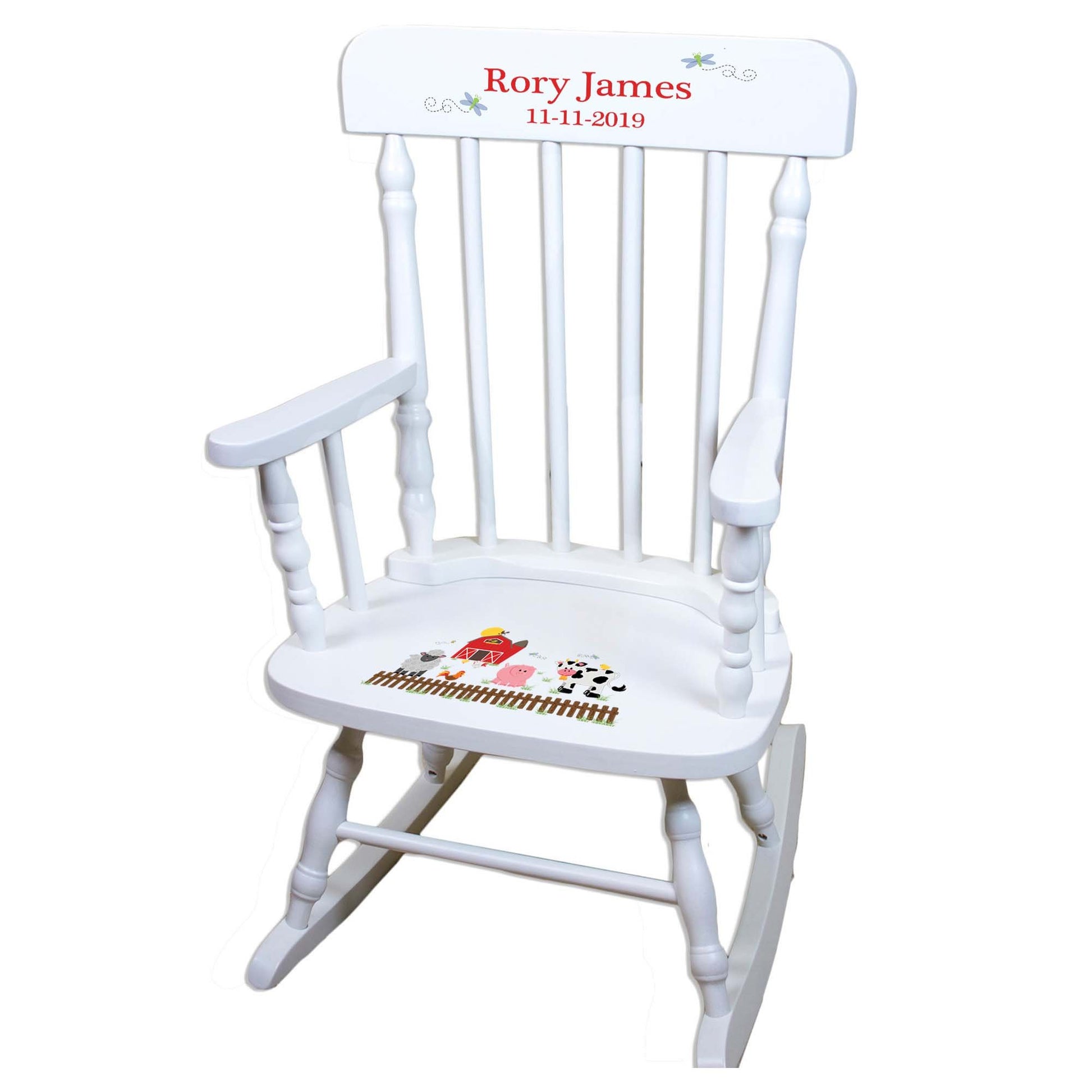 Barnyard White Spindle Rocking Chair - MyBambino.com