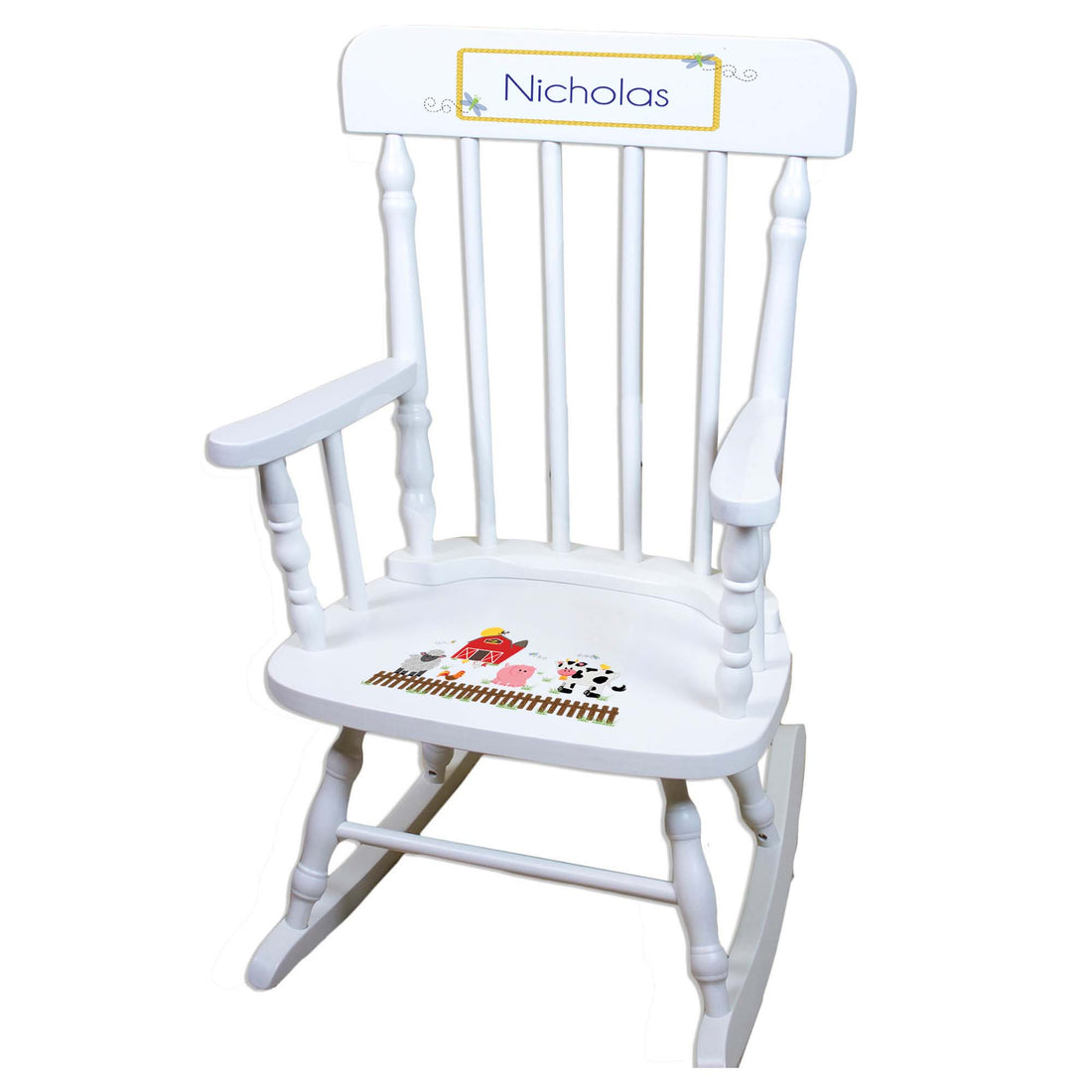 Barnyard White Spindle Rocking Chair - MyBambino.com