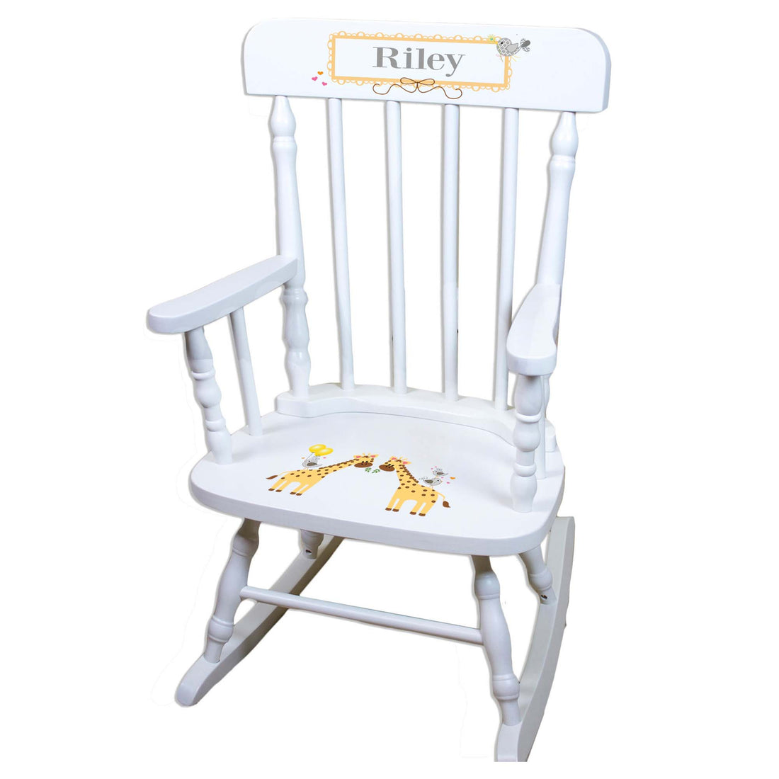 Giraffe White Spindle Rocking Chair - MyBambino.com