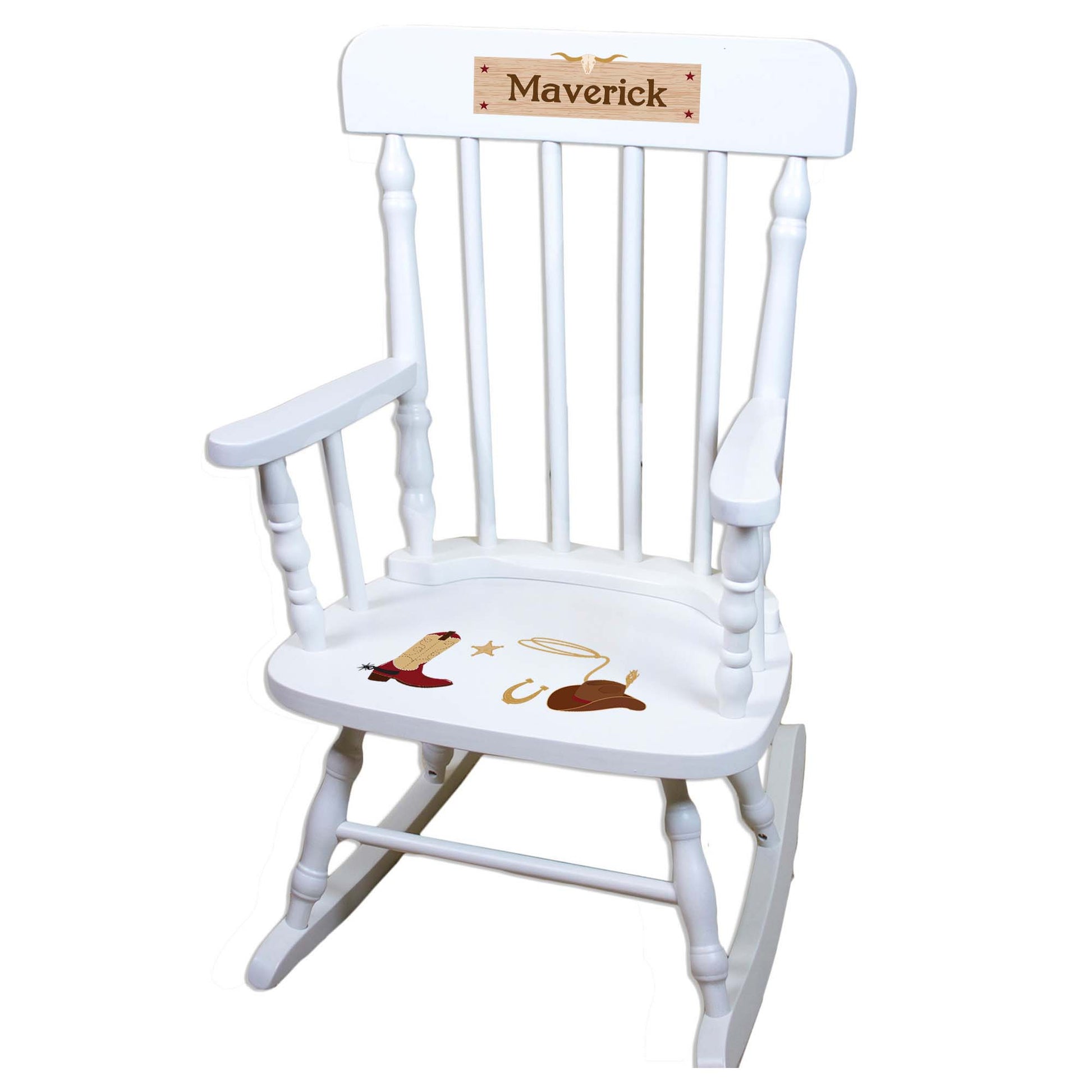 Wild West White Spindle rocking chairs - MyBambino.com