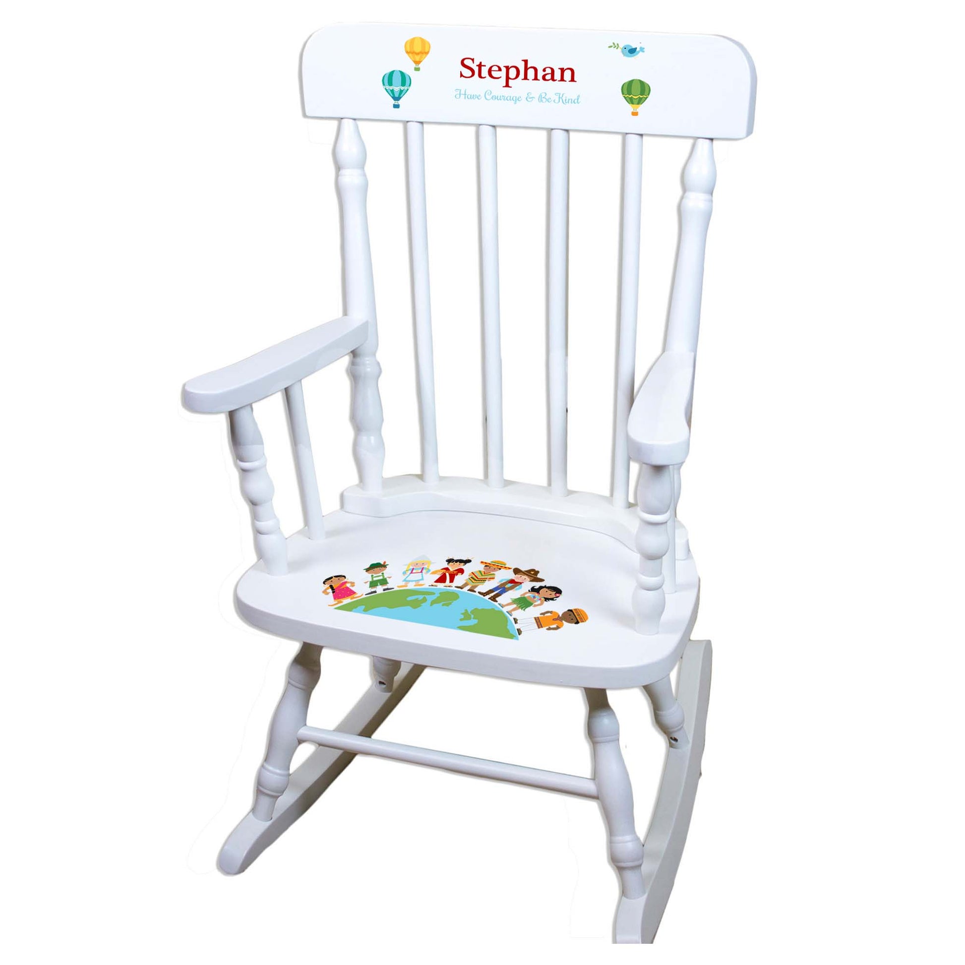 Small World White Spindle Rocking Chair - MyBambino.com
