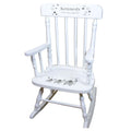 Gray Elephant White Spindle Rocking Chair - MyBambino.com