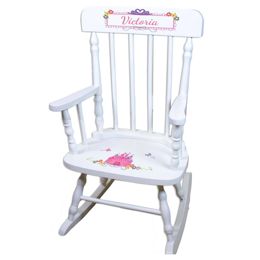 Princess Castle White Spindle Rocking Chair - MyBambino.com