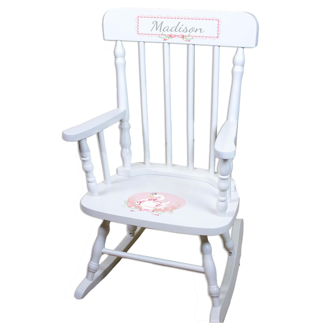 Princess Swan White Personalized Wooden ,rocking chairs