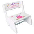 Personalized Princess Castle White Flip Stool - MyBambino.com