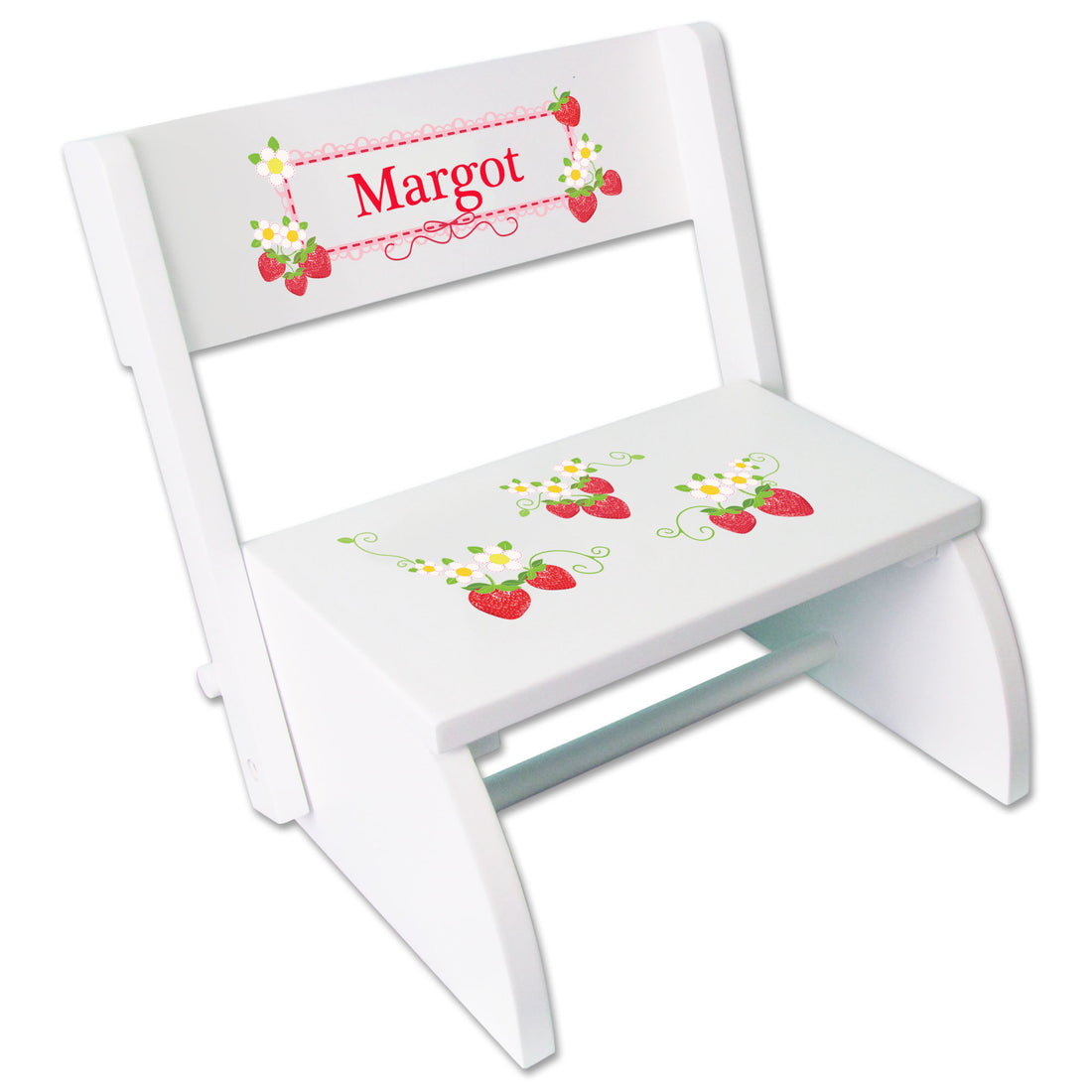 Personalized Strawberries Childrens Stool