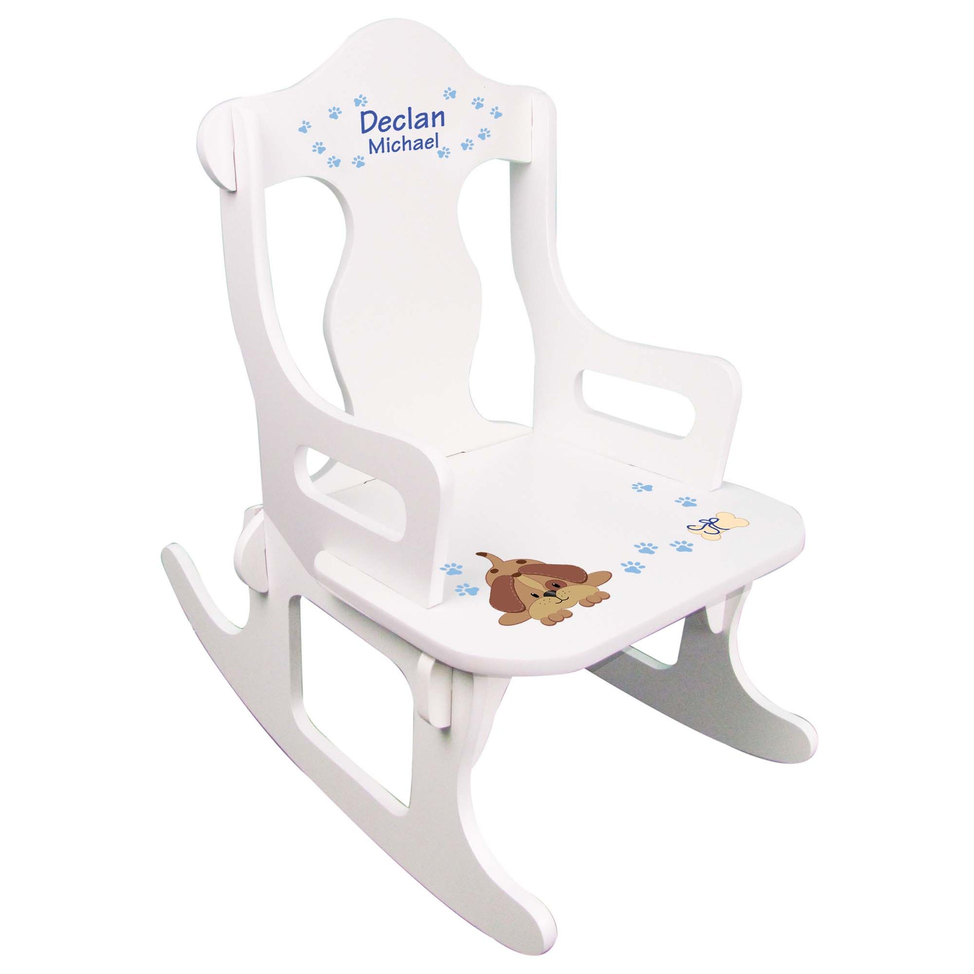 Custom Child's Puzzle Rocking Chair - Pet Breed Designs - MyBambino.com