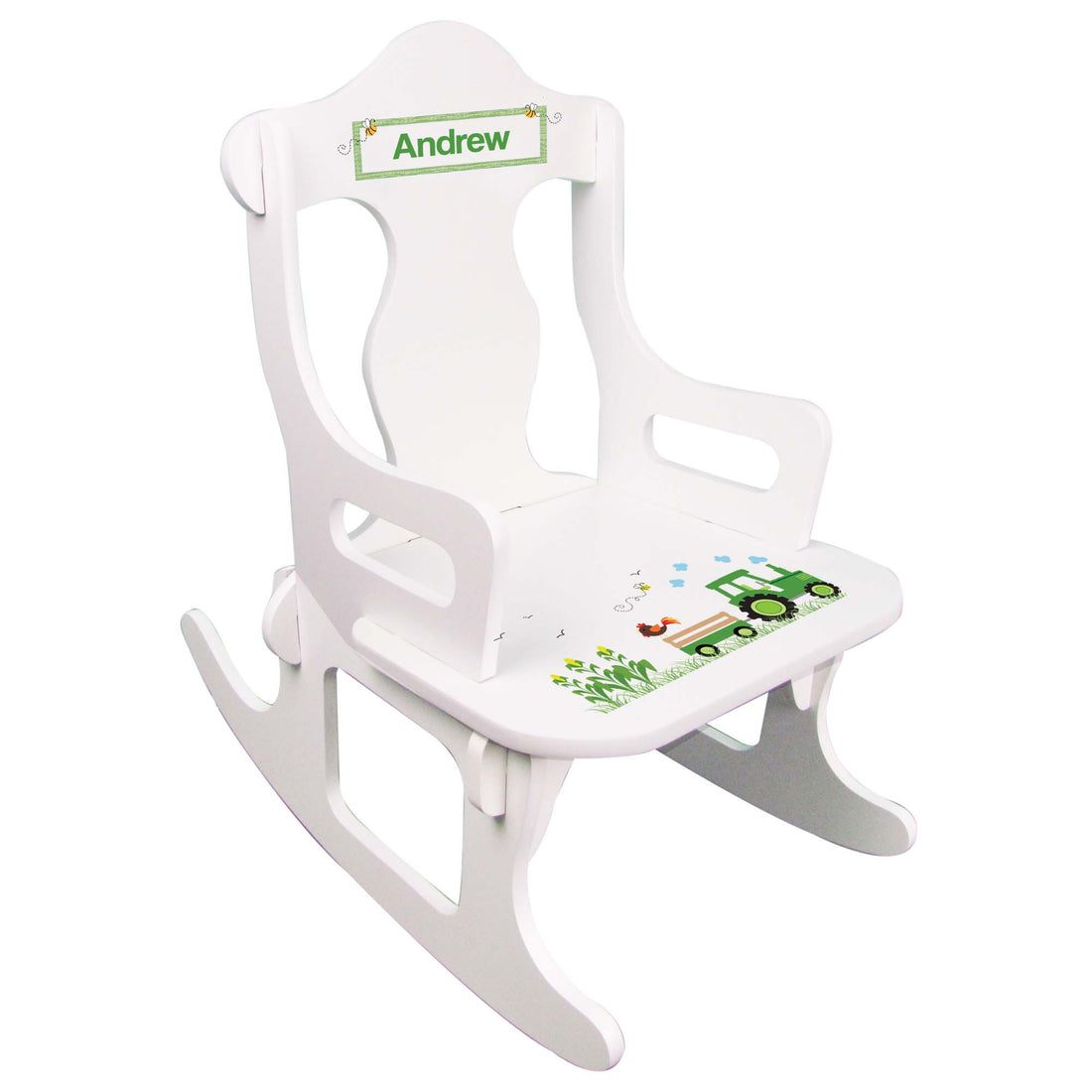 Green Tractor Puzzle Rocker